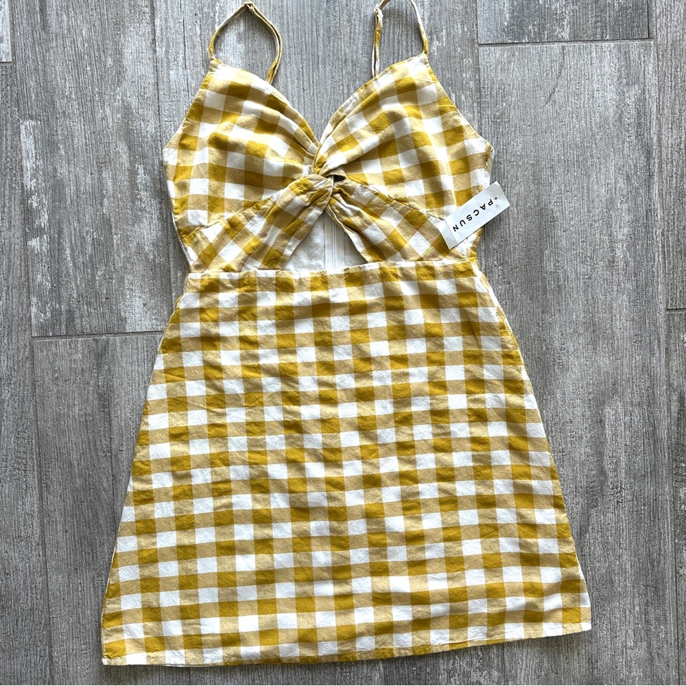 ♥️PAC SUN LOTTIE MOSS GINGHAM FRONT TWIST DRESS♥️